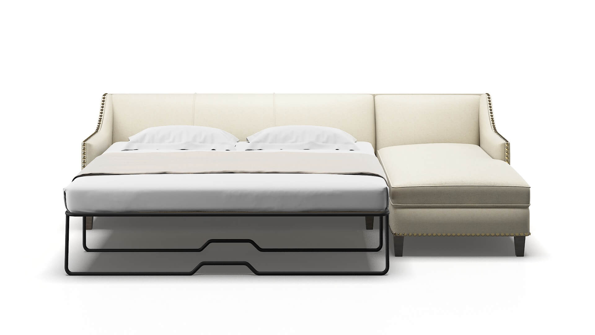 Amsterdam Phoenix Ivory Panel Sleeper Espresso legs 1