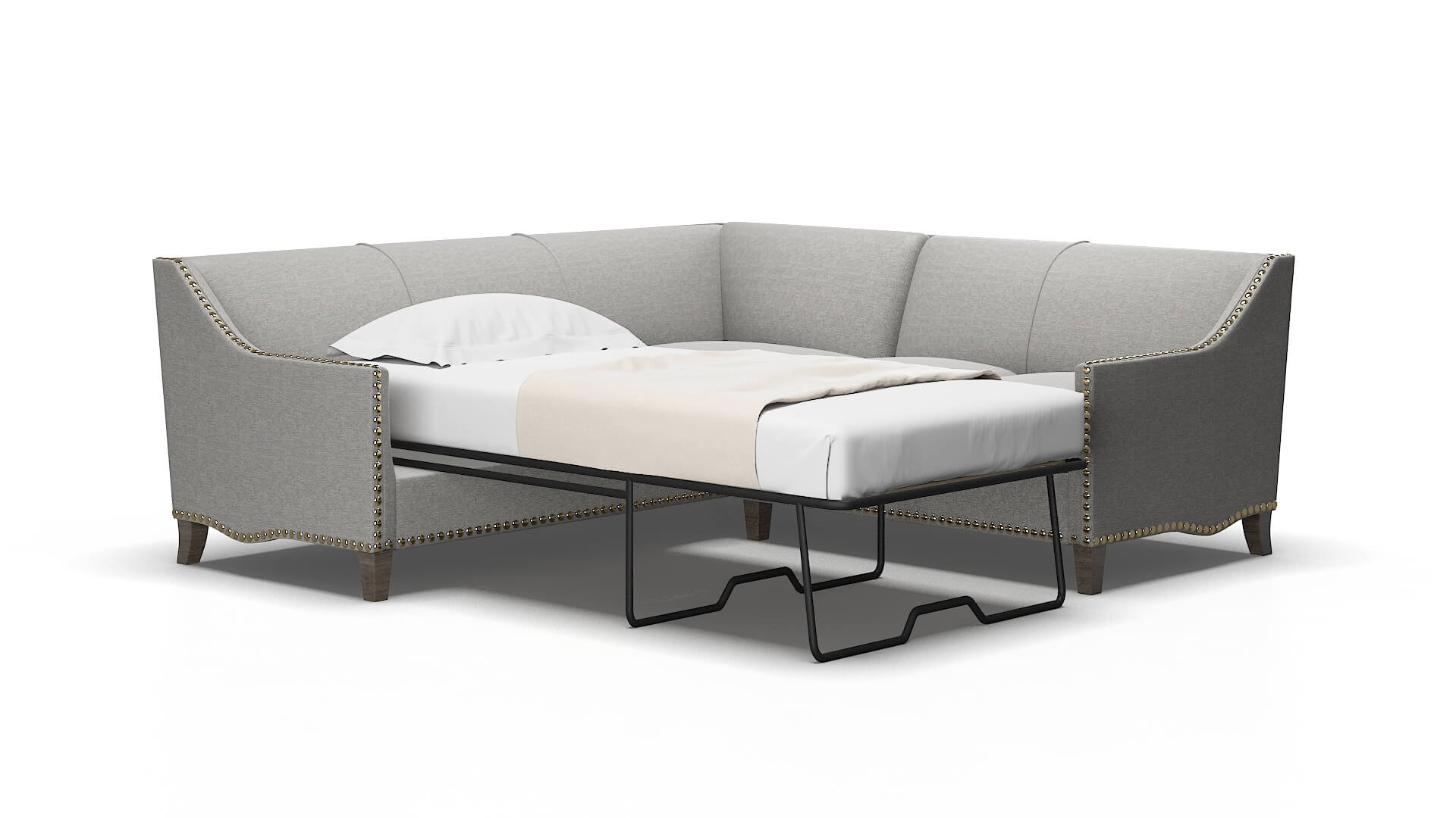 Amsterdam Phoenix smoke Sectional sleeper Espresso Legs  2