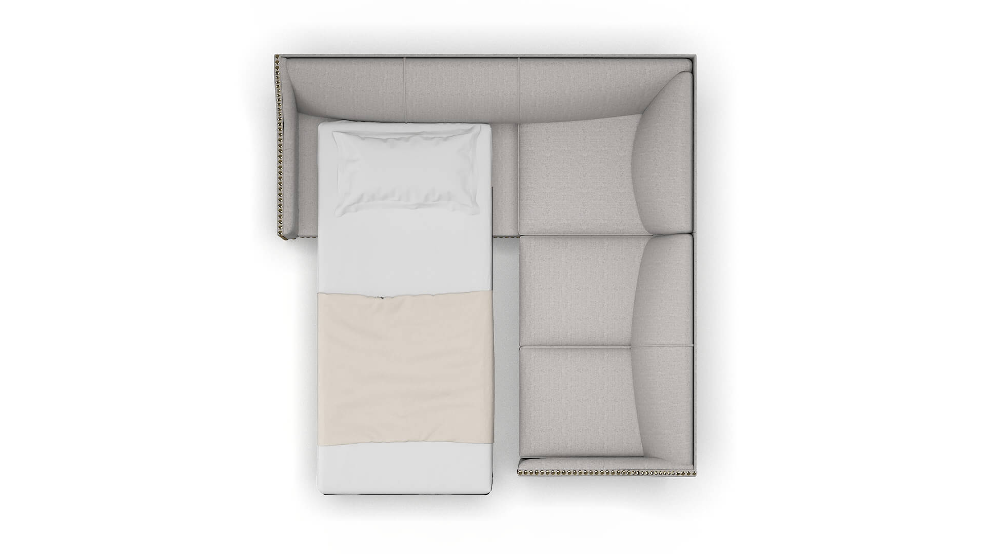 Amsterdam Prime Ash Sectional Sleeper Espresso legs 3