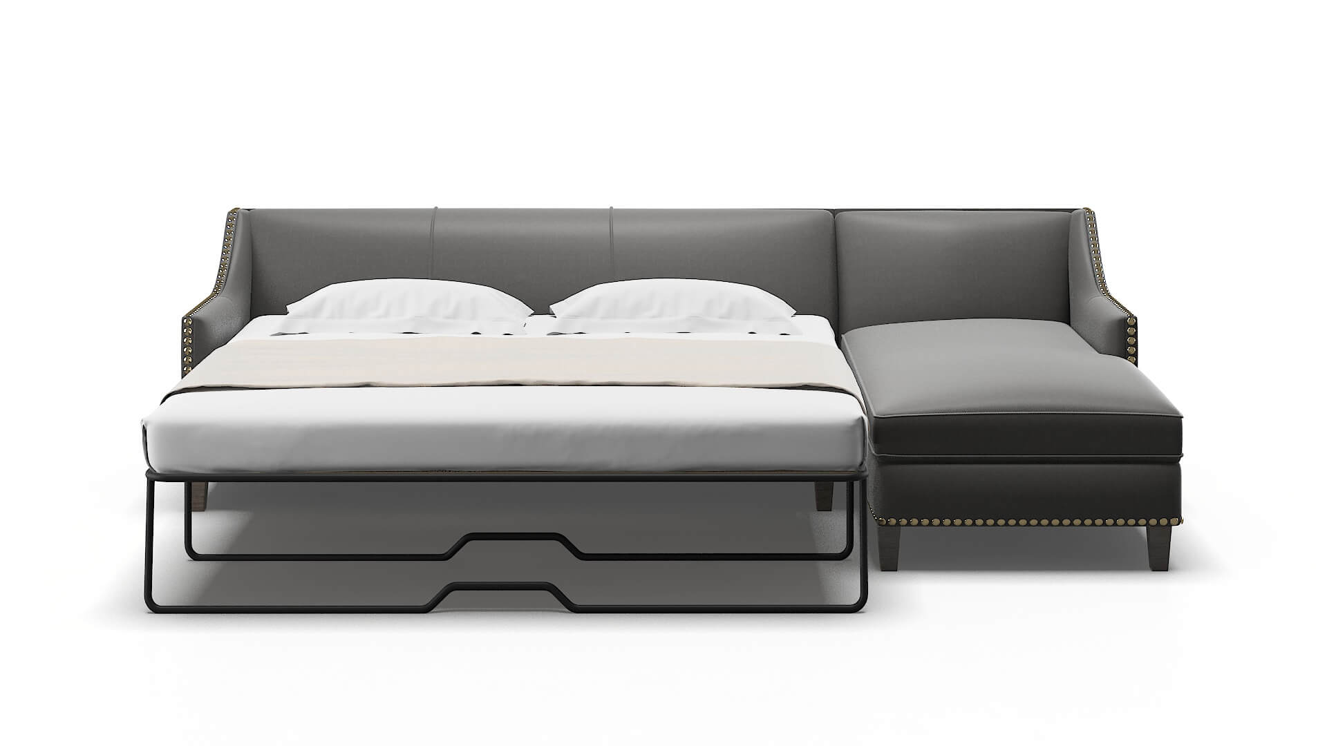 Amsterdam Rocket Charcoal Panel Sleeper Espresso legs 1