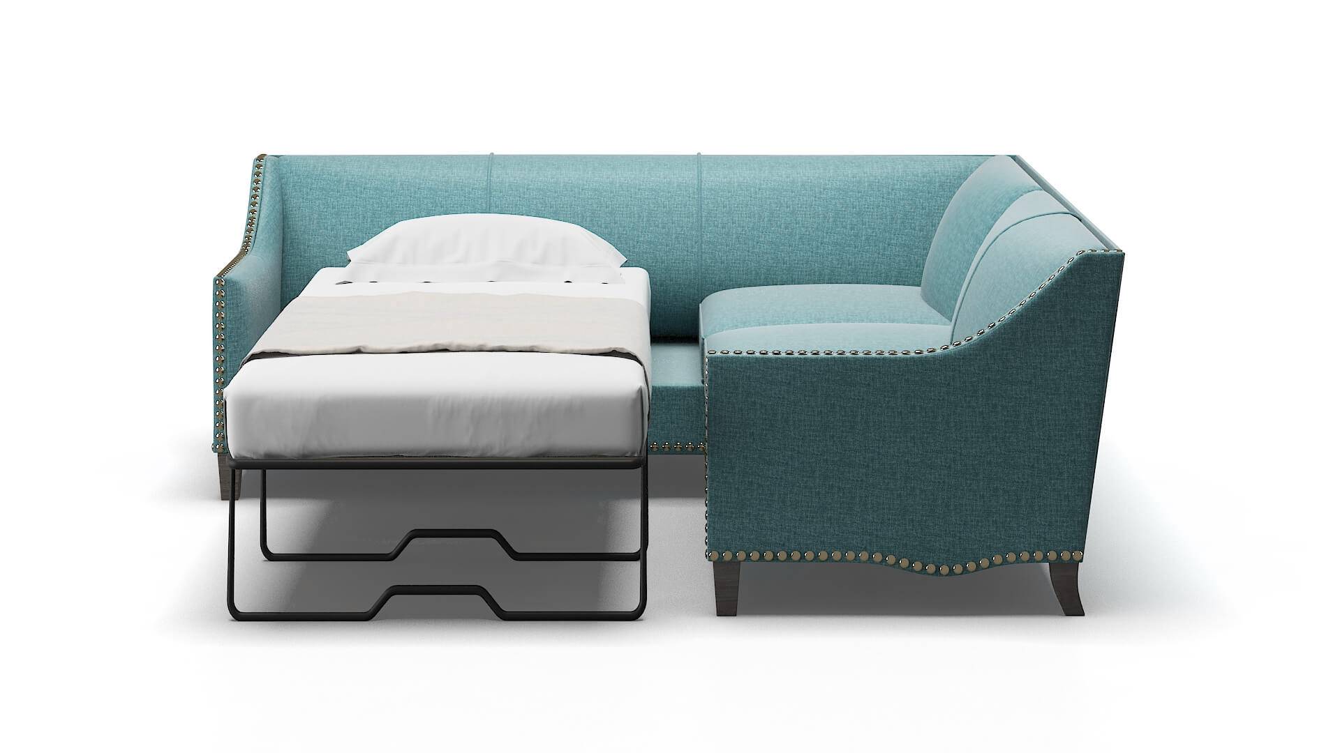 Amsterdam Rocket Peacock Sectional Sleeper Espresso legs 1