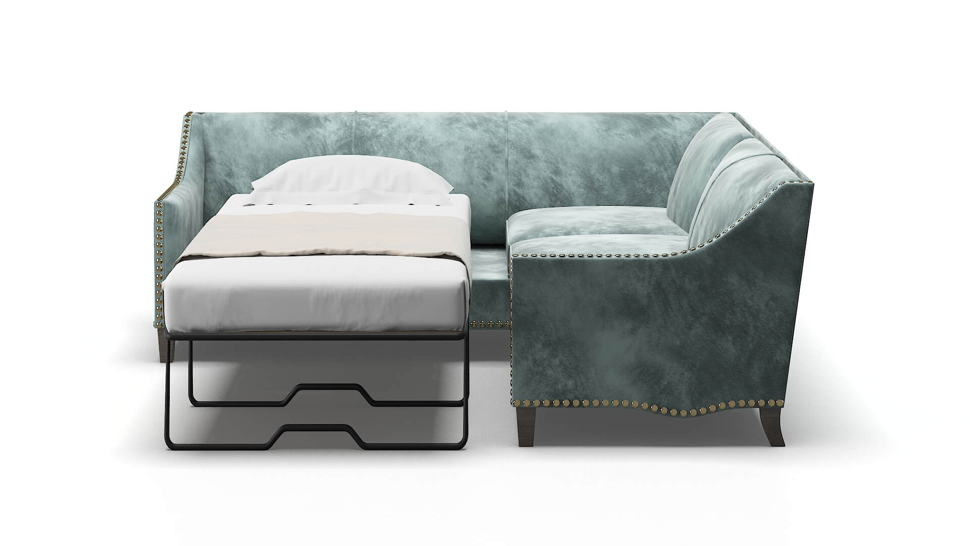 Amsterdam Royale Cloud Sectional Sleeper Espresso legs 1