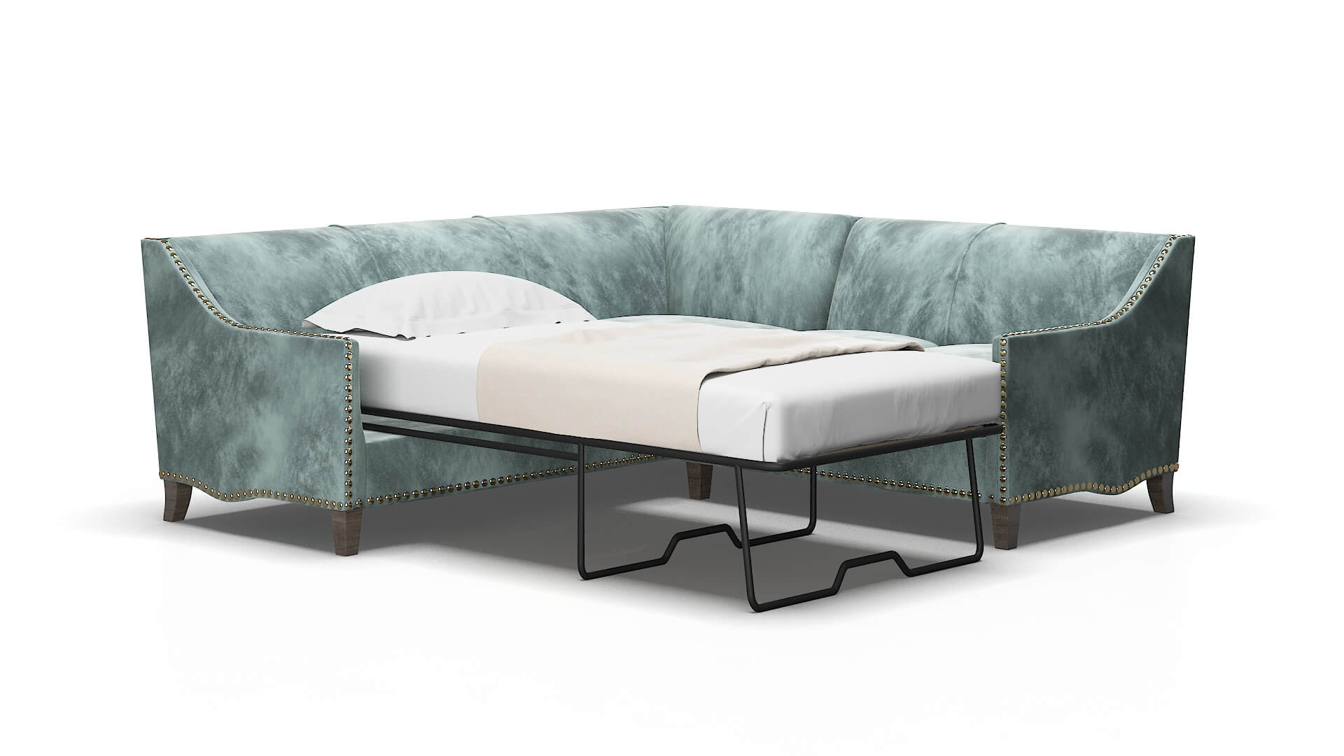 Amsterdam Royale cloud Sectional sleeper Espresso Legs  2