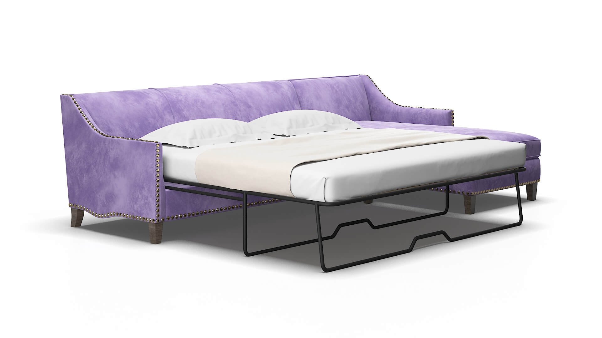 Amsterdam Royale lavender Panel sleeper Espresso Legs  2