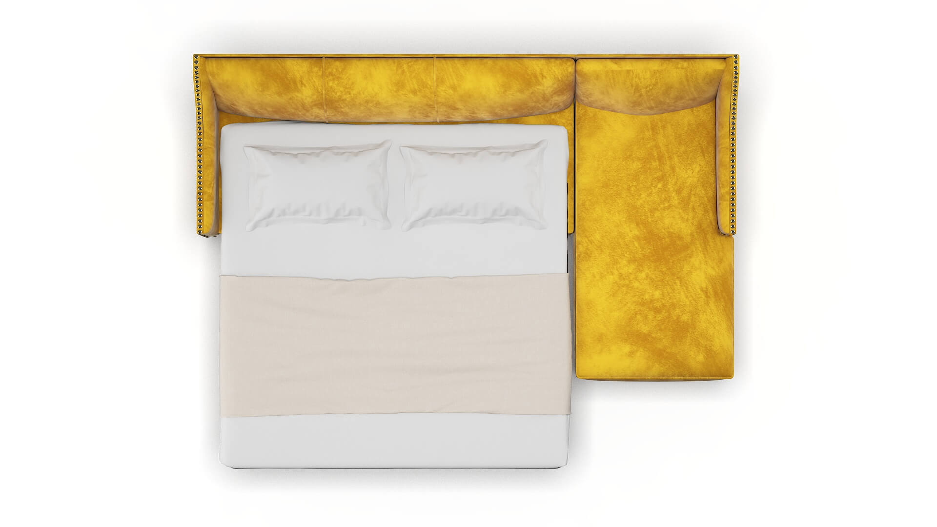 Amsterdam Royale Marigold Panel Sleeper Espresso legs 3