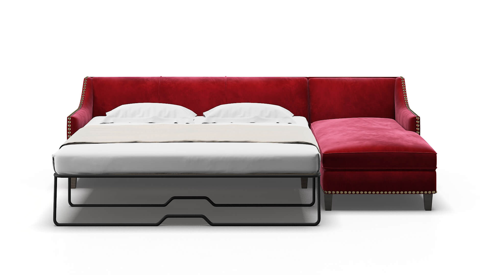 Amsterdam Royale Ruby Panel Sleeper Espresso legs 1