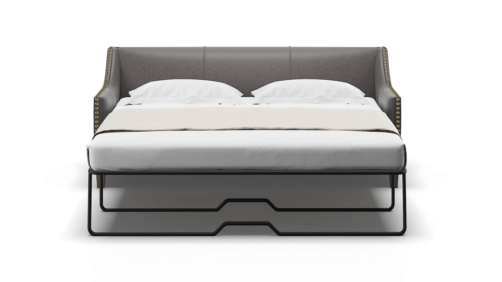 Amsterdam Sasha Grey Sofa Sleeper Espresso legs 1