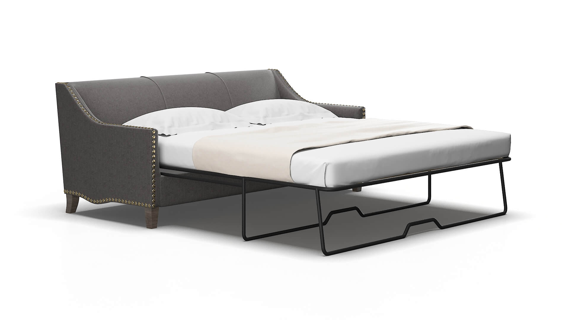 Amsterdam Sasha grey Sofa sleeper Espresso Legs  2