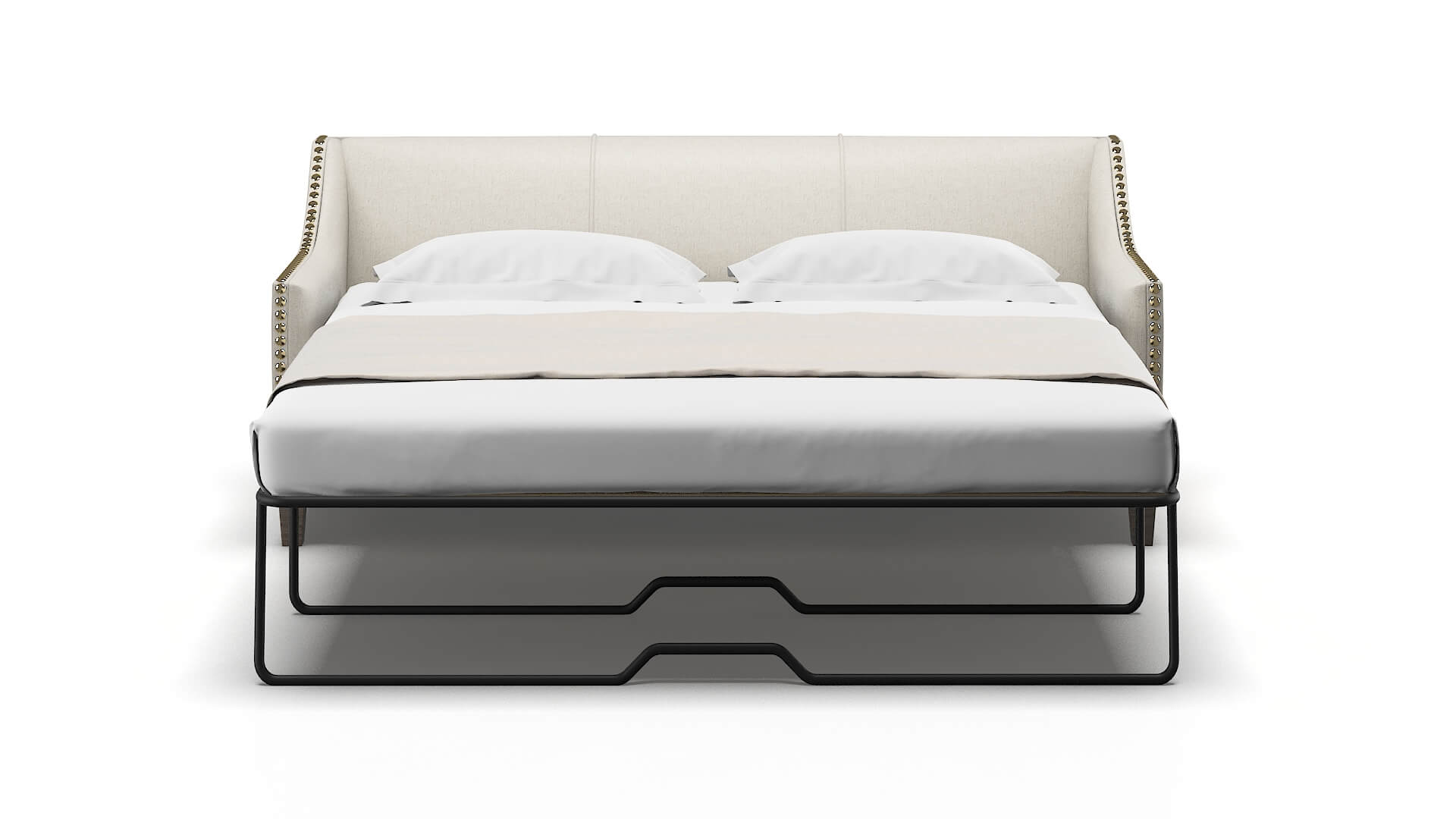 Amsterdam Sasha Linen Sofa Sleeper Espresso legs 1