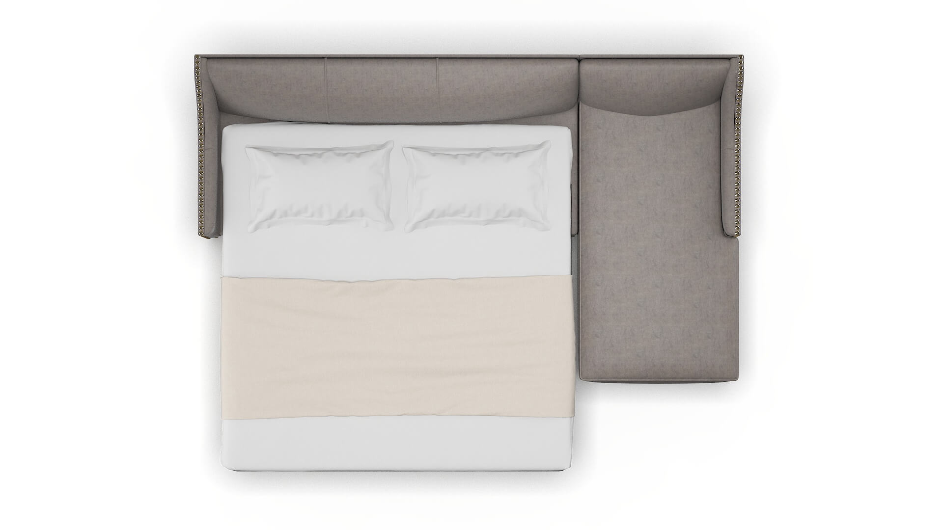 Amsterdam Suave Slate Panel Sleeper Espresso legs 3