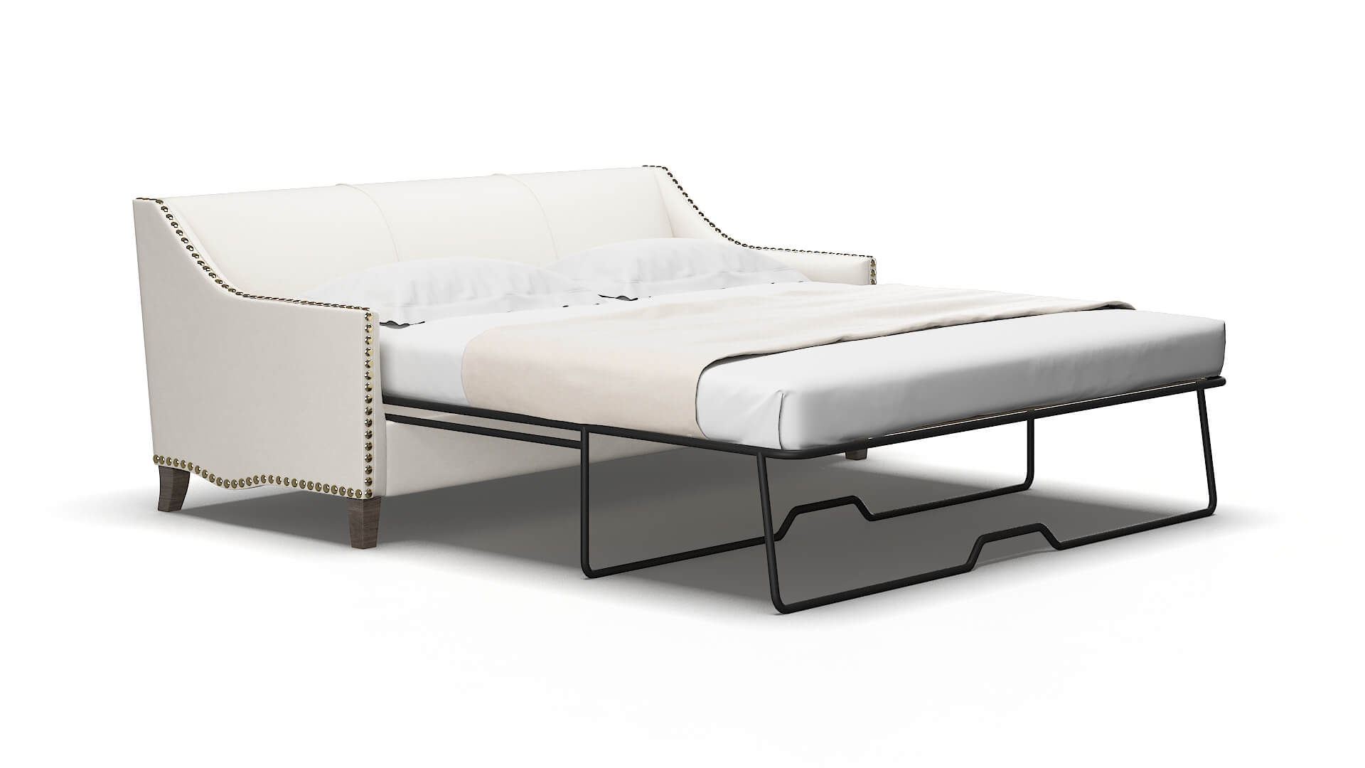 Amsterdam Venice Eggshell Sofa Sleeper Espresso legs 2