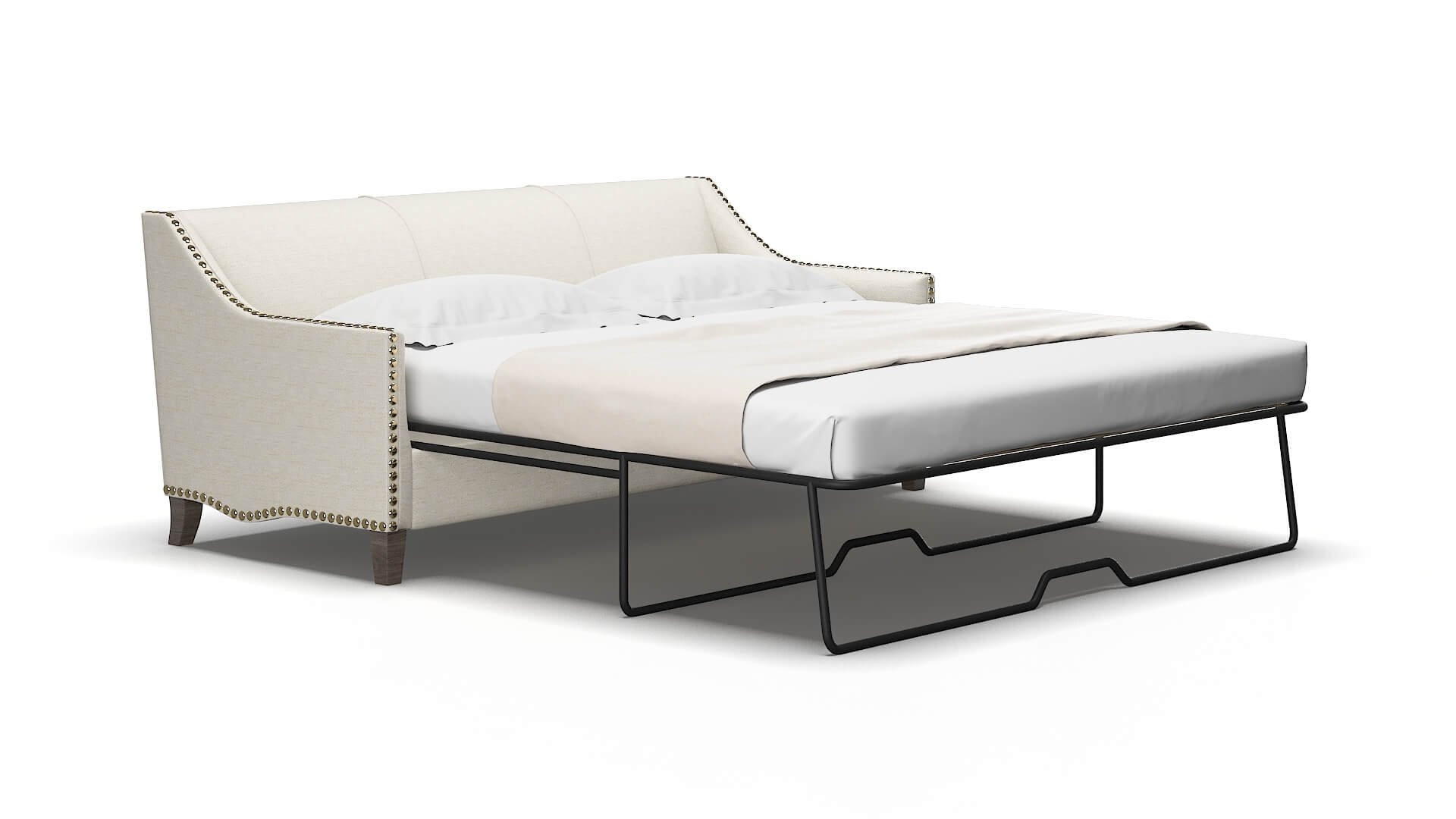 Amsterdam Venus cream Sofa sleeper Espresso Legs  2