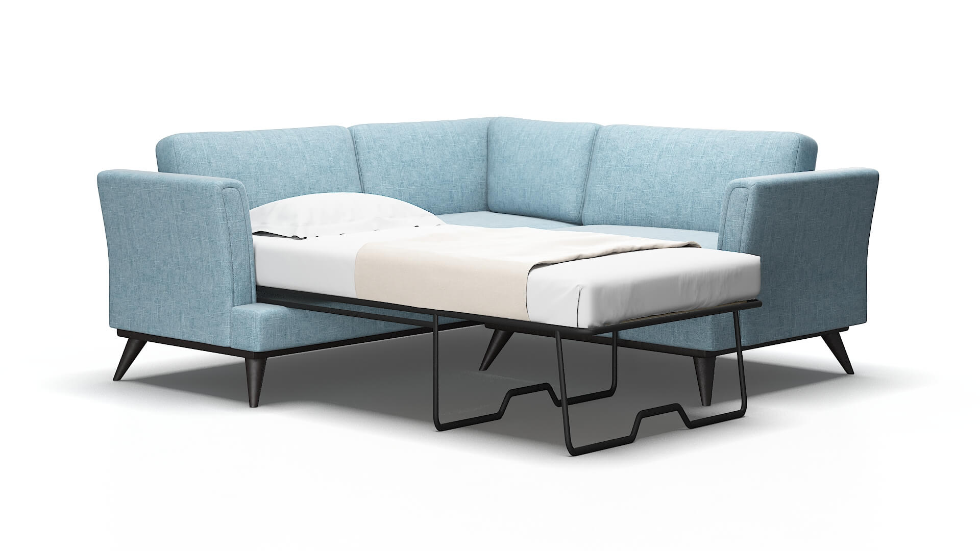 Antalya Atlas turquoise Sectional sleeper Espresso Legs  2