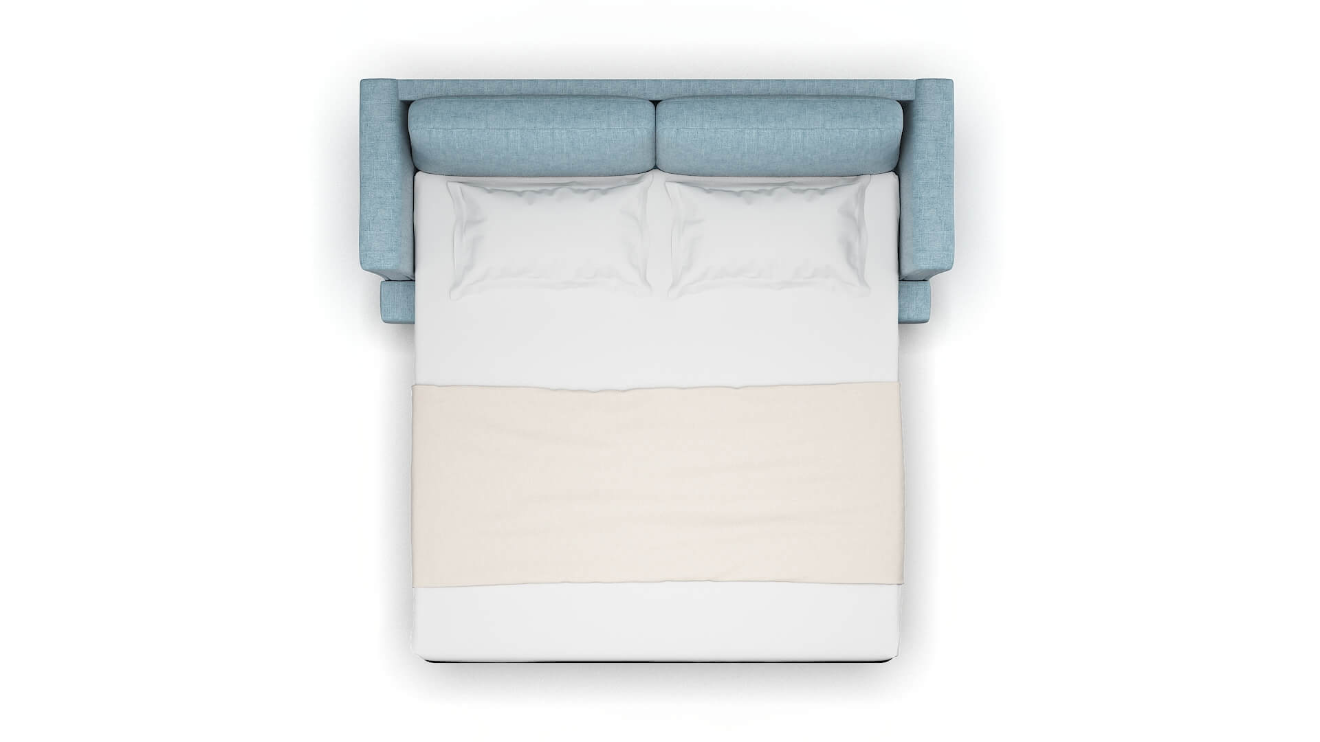 Antalya Atlas Turquoise Sofa Sleeper Espresso legs 3