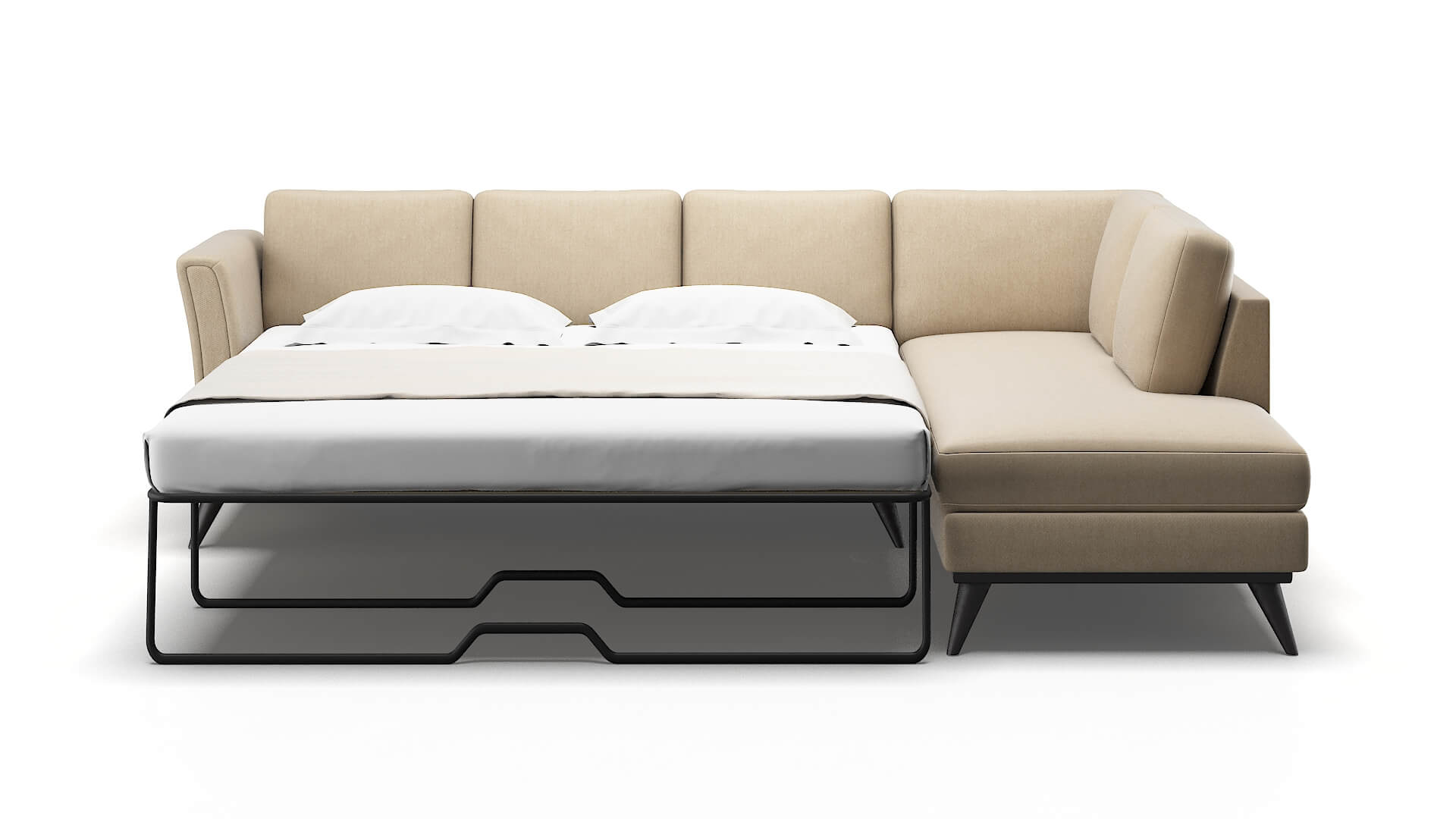 Antalya Avenger Burlap Panel Sleeper Espresso legs 1