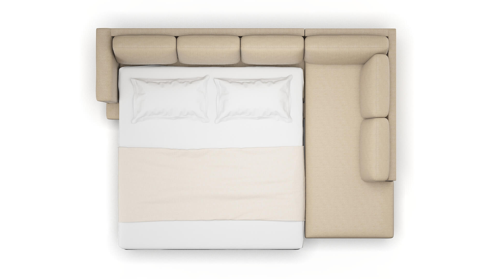 Antalya Avenger Burlap Panel Sleeper Espresso legs 3