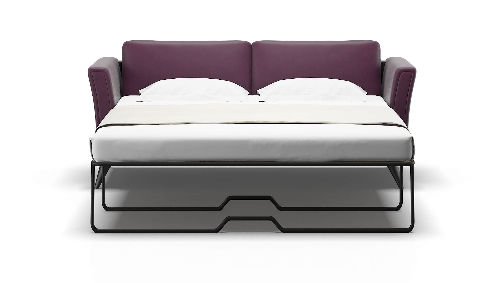 Antalya Bella Aubergine Sofa Sleeper Espresso legs 1