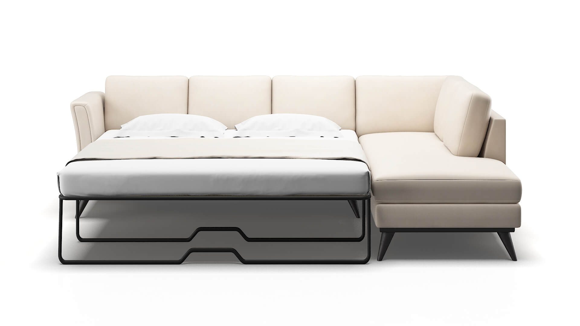 Antalya Bella Buckwheat Panel Sleeper Espresso legs 1