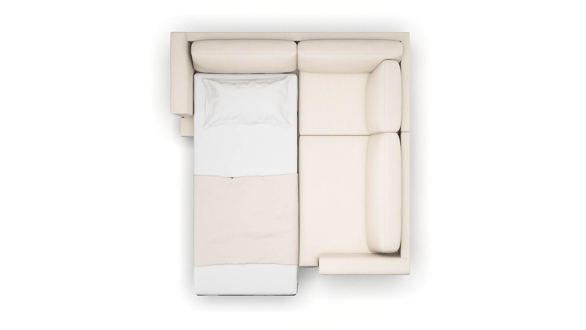 Antalya Bella Buckwheat Sectional Sleeper Espresso legs 3