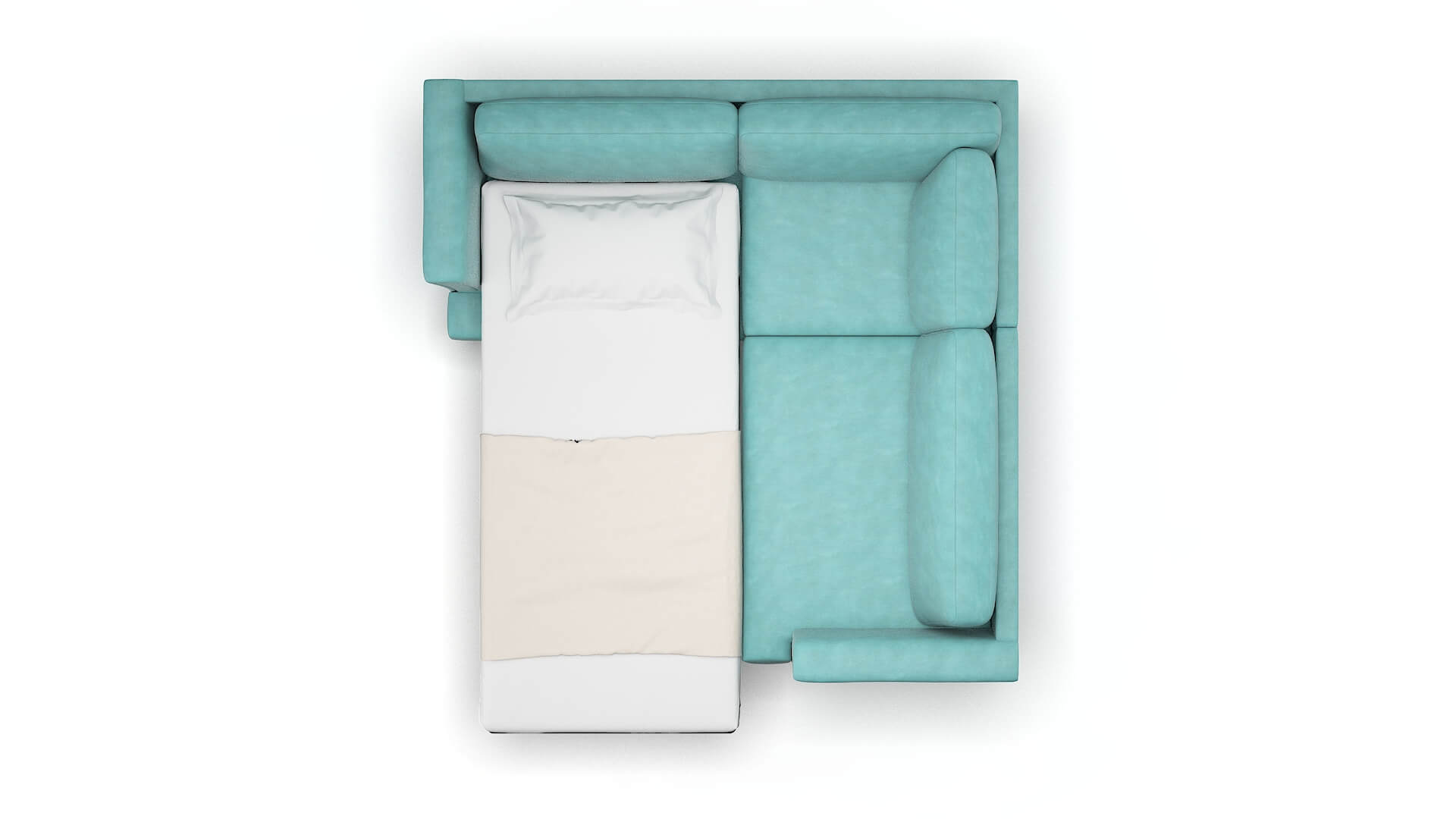 Antalya Bella Caribbean Sectional Sleeper Espresso legs 3