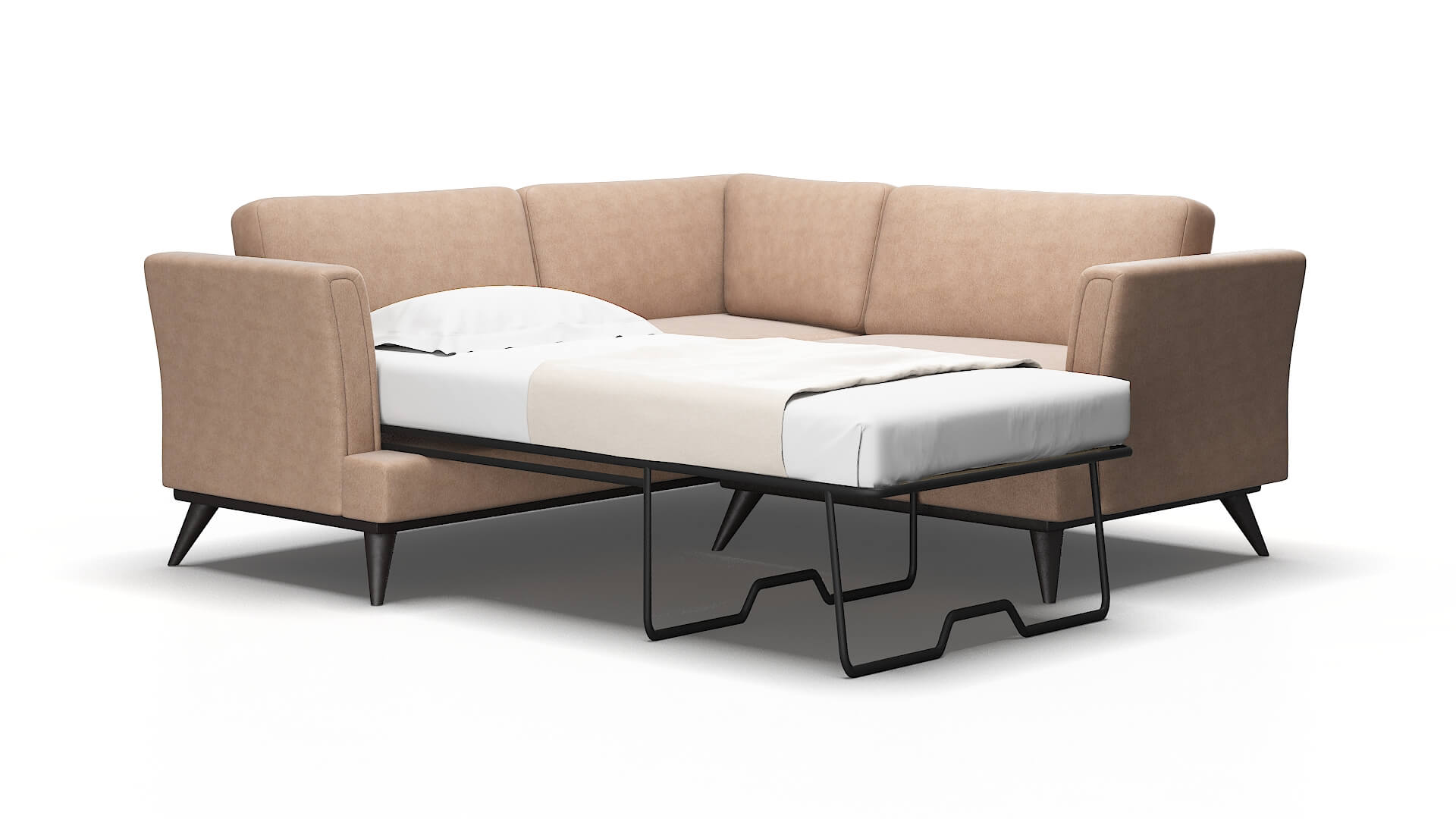 Antalya Bella cocoa Sectional sleeper Espresso Legs  2