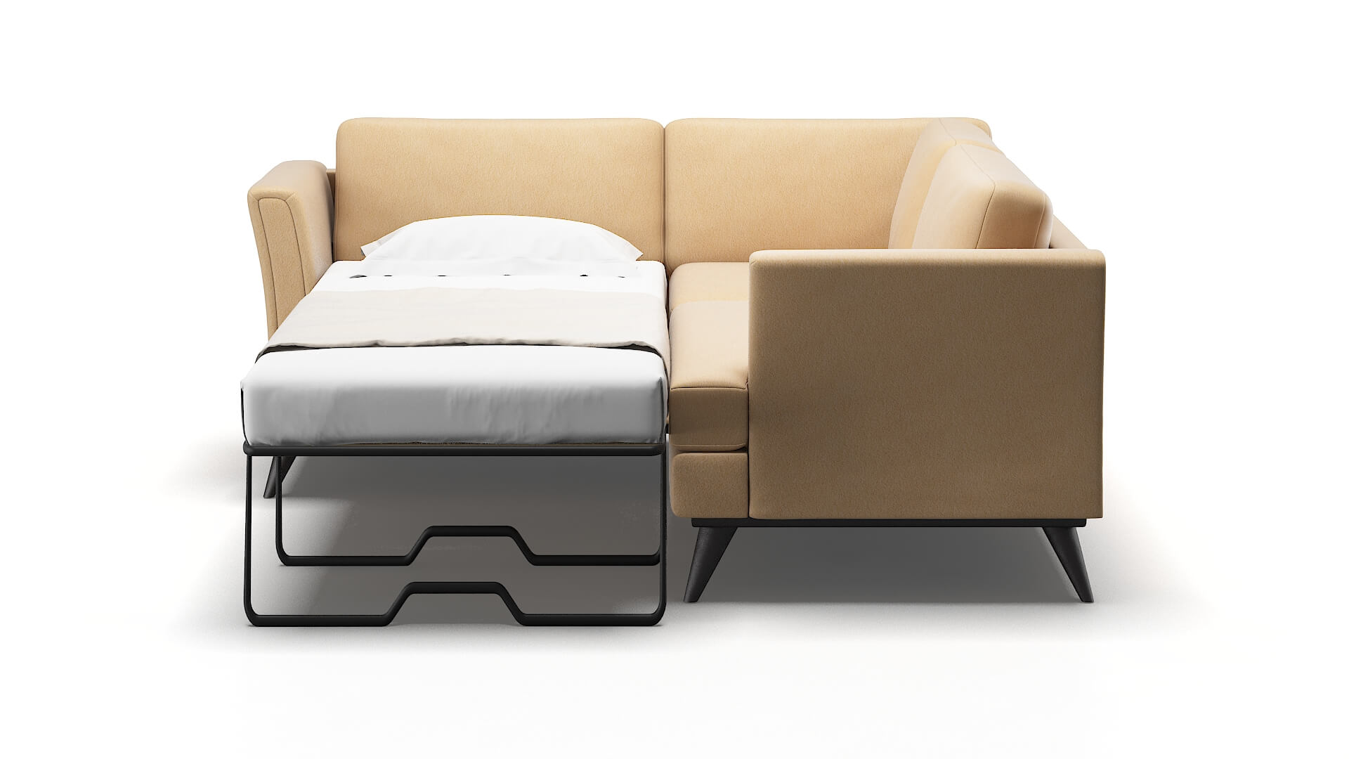 Antalya Bella Coffee Sectional Sleeper Espresso legs 1