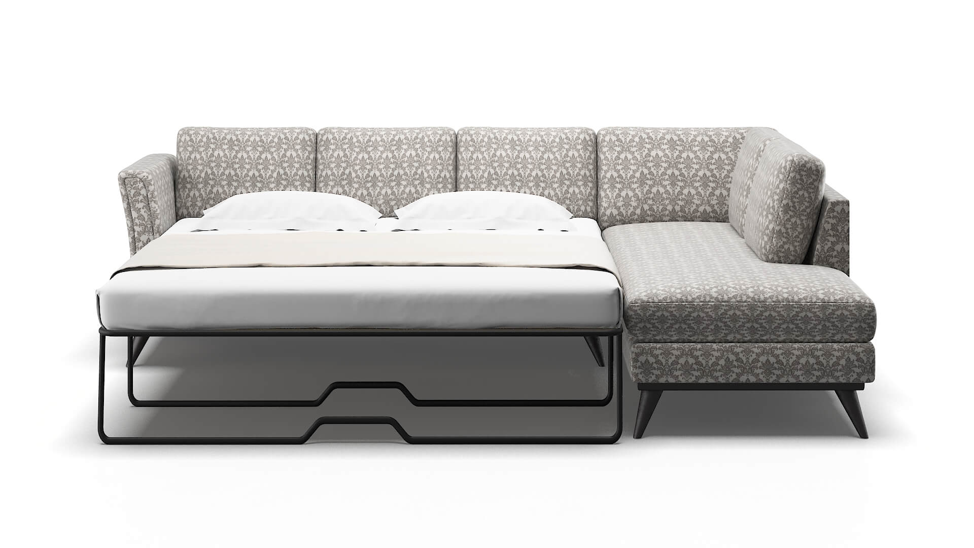 Antalya Bergamo Dove Panel Sleeper Espresso legs 1