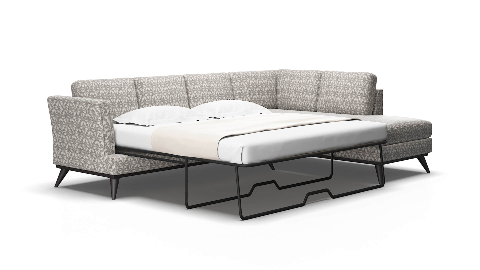 Antalya Bergamo Dove Panel Sleeper Espresso legs 2