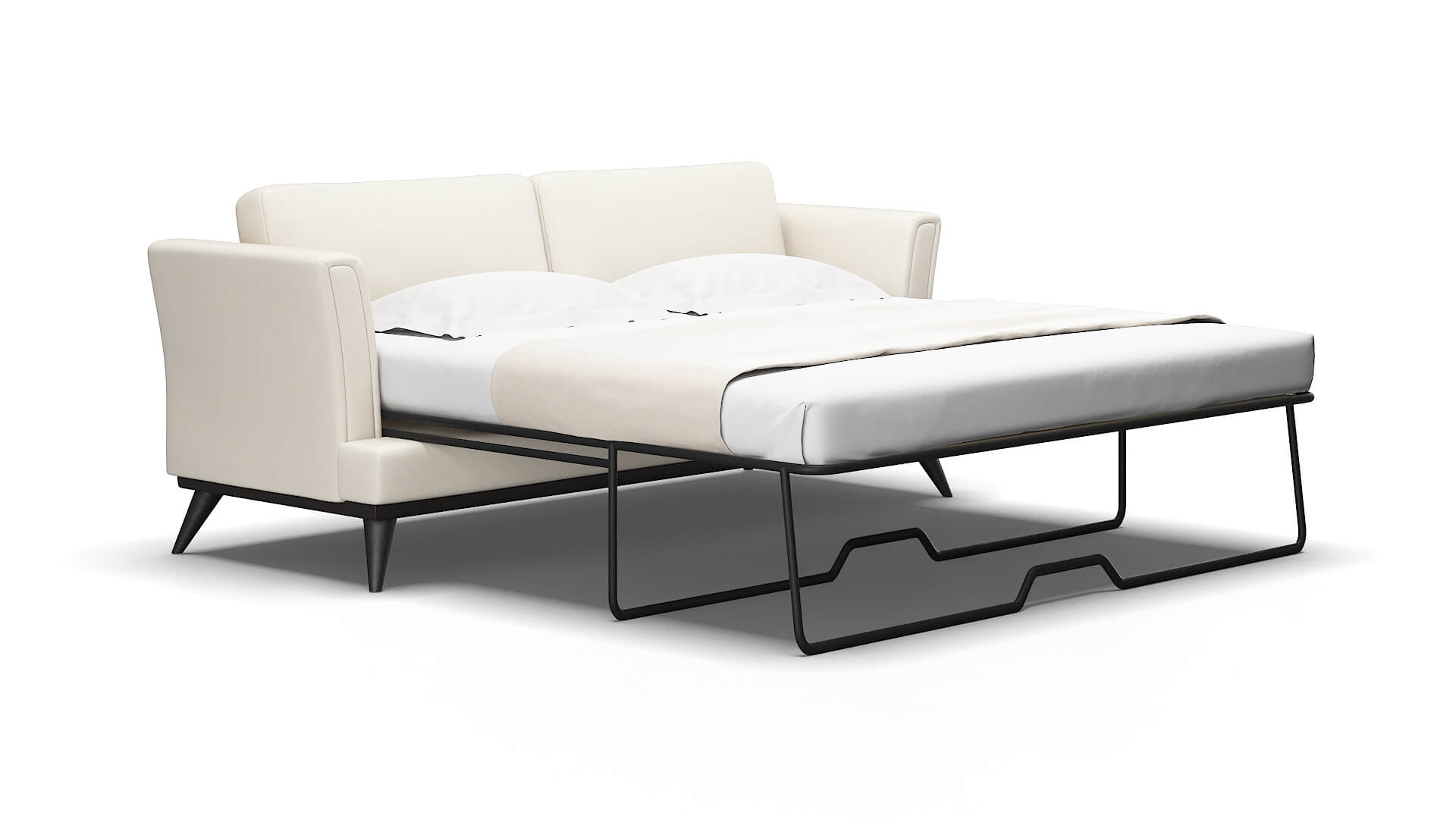 Antalya Blanche milky Sofa sleeper Espresso Legs  2