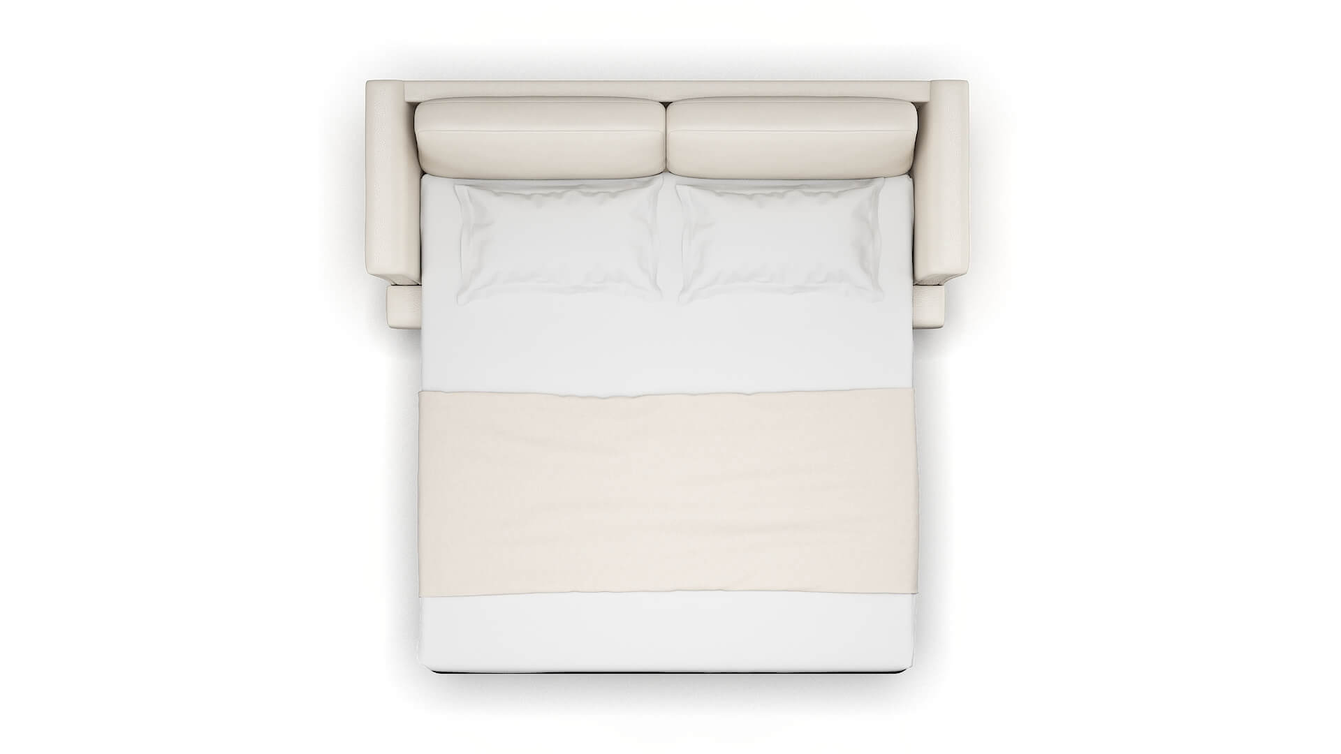 Antalya Blanche Milky Sofa Sleeper Espresso legs 3