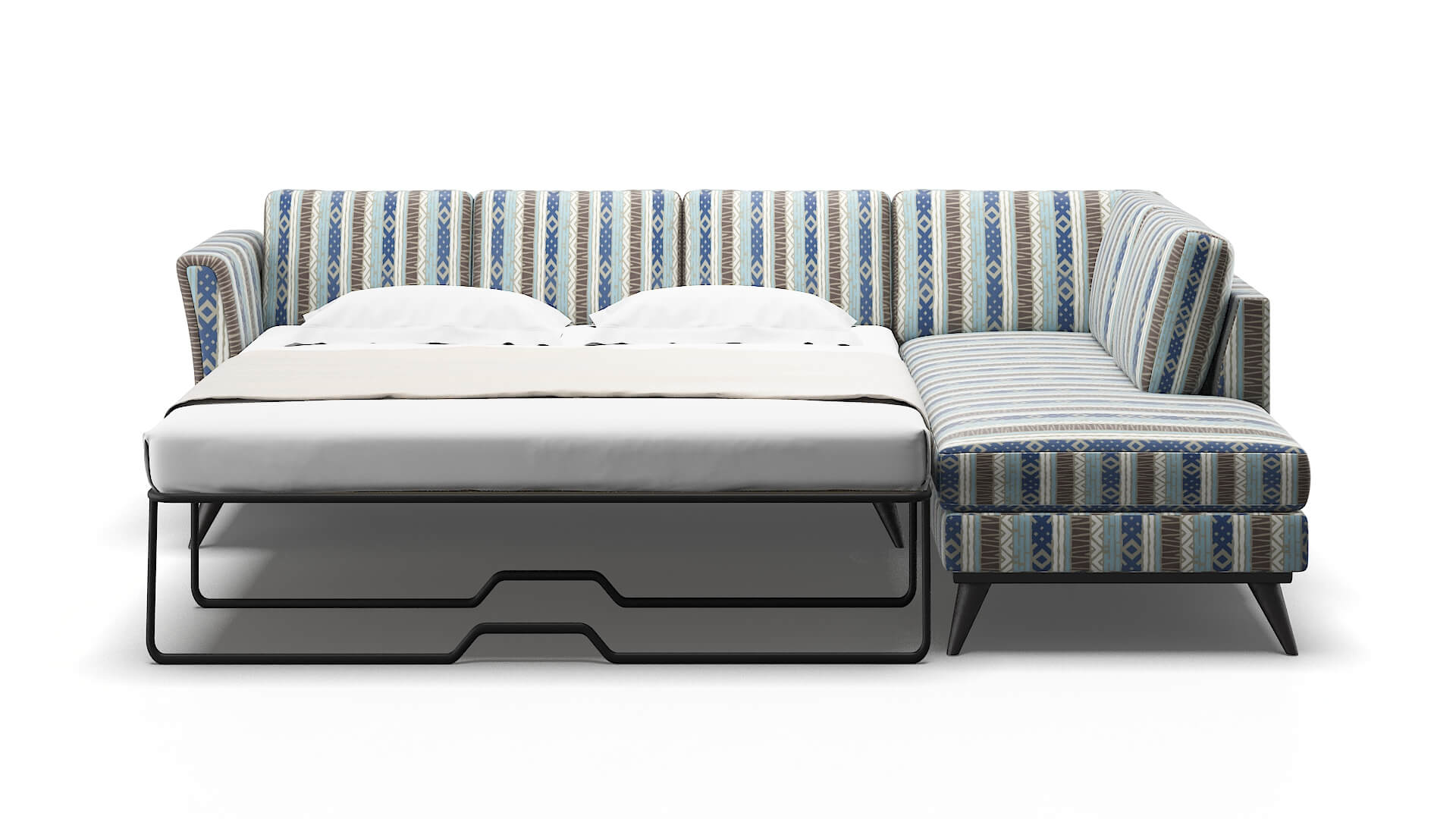 Antalya Bodhi Indigo Panel Sleeper Espresso legs 1