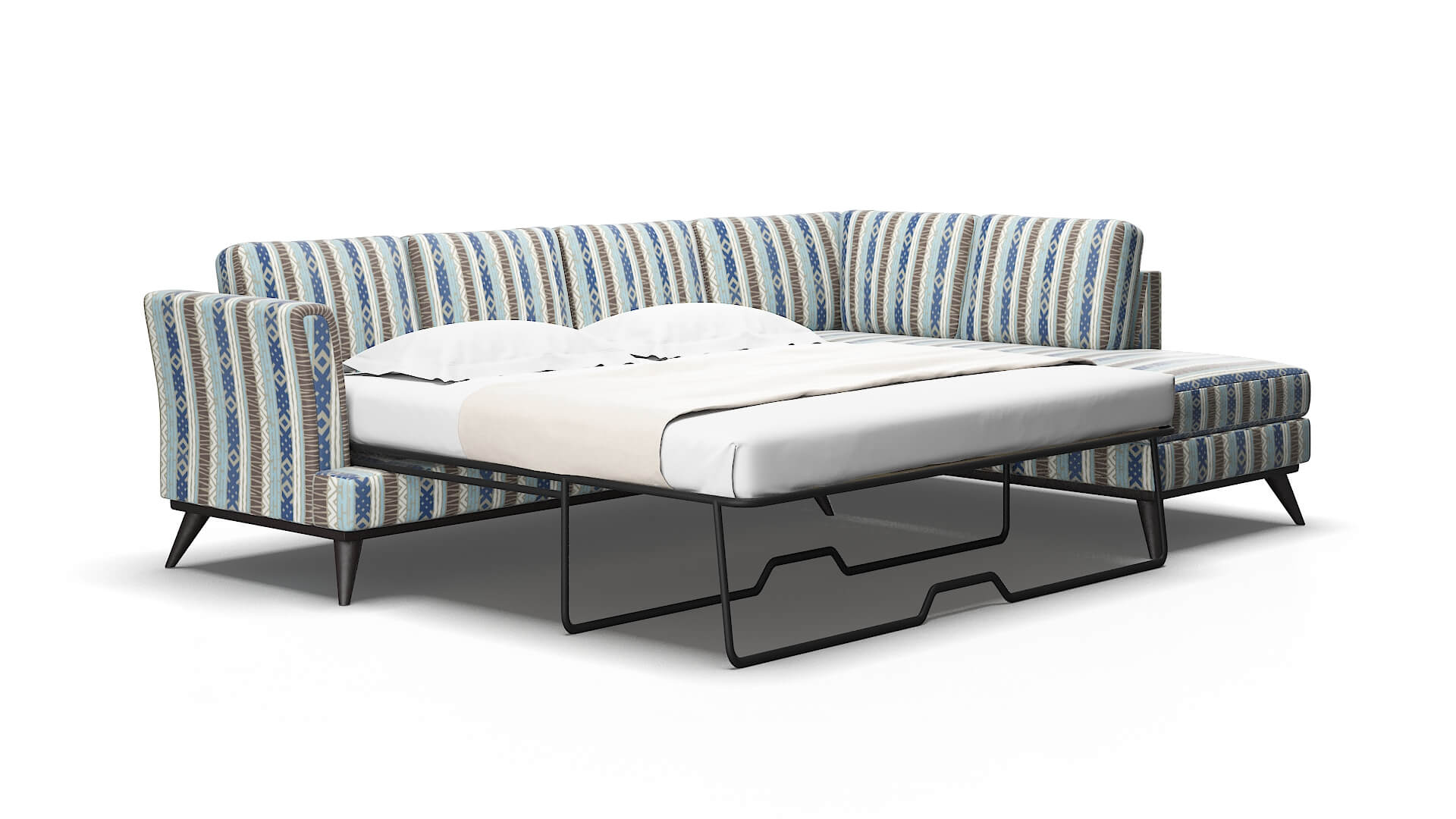 Antalya Bodhi Indigo Panel Sleeper Espresso legs 2