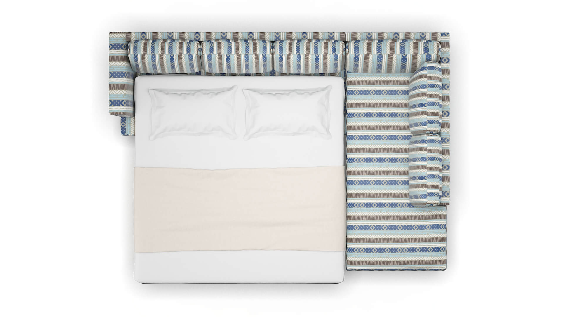 Antalya Bodhi Indigo Panel Sleeper Espresso legs 3