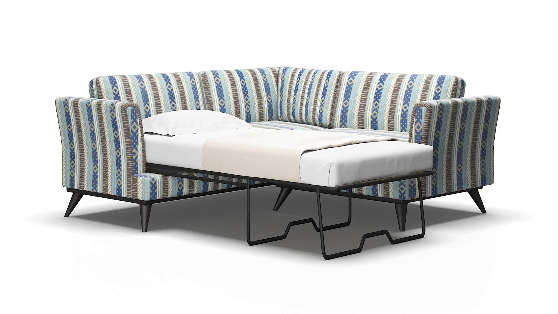 Antalya Bodhi indigo Sectional sleeper Espresso Legs  2