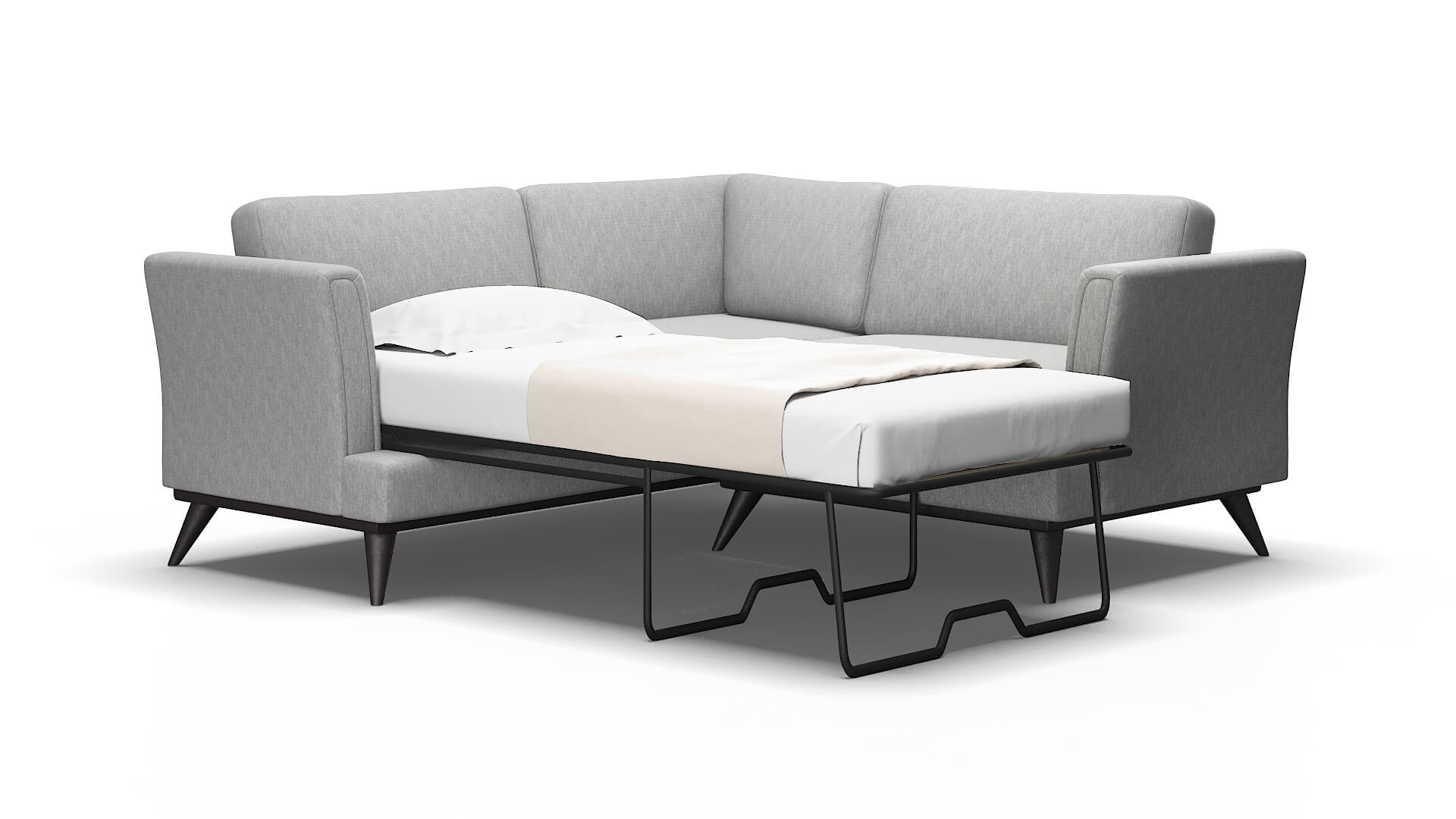 Antalya Bungalow graphite Sectional sleeper Espresso Legs  2