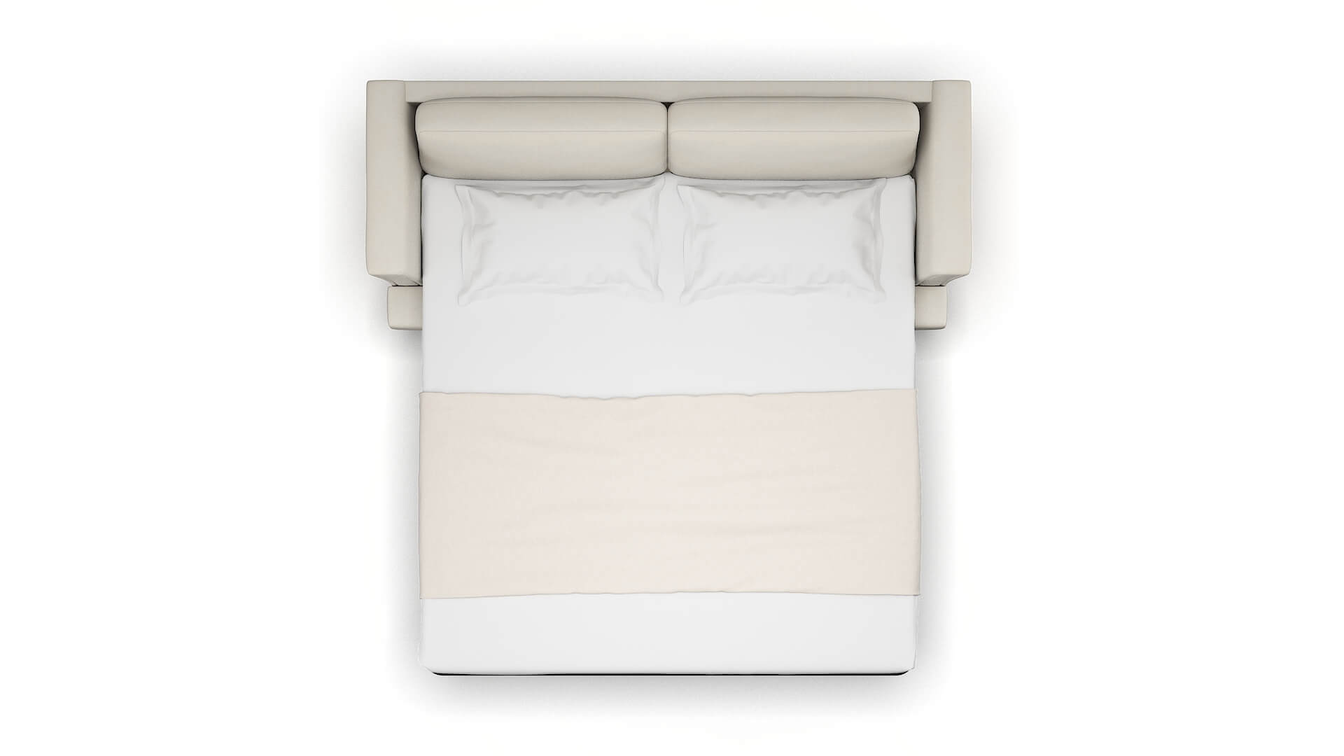 Antalya Bungalow Ivory Sofa Sleeper Espresso legs 3