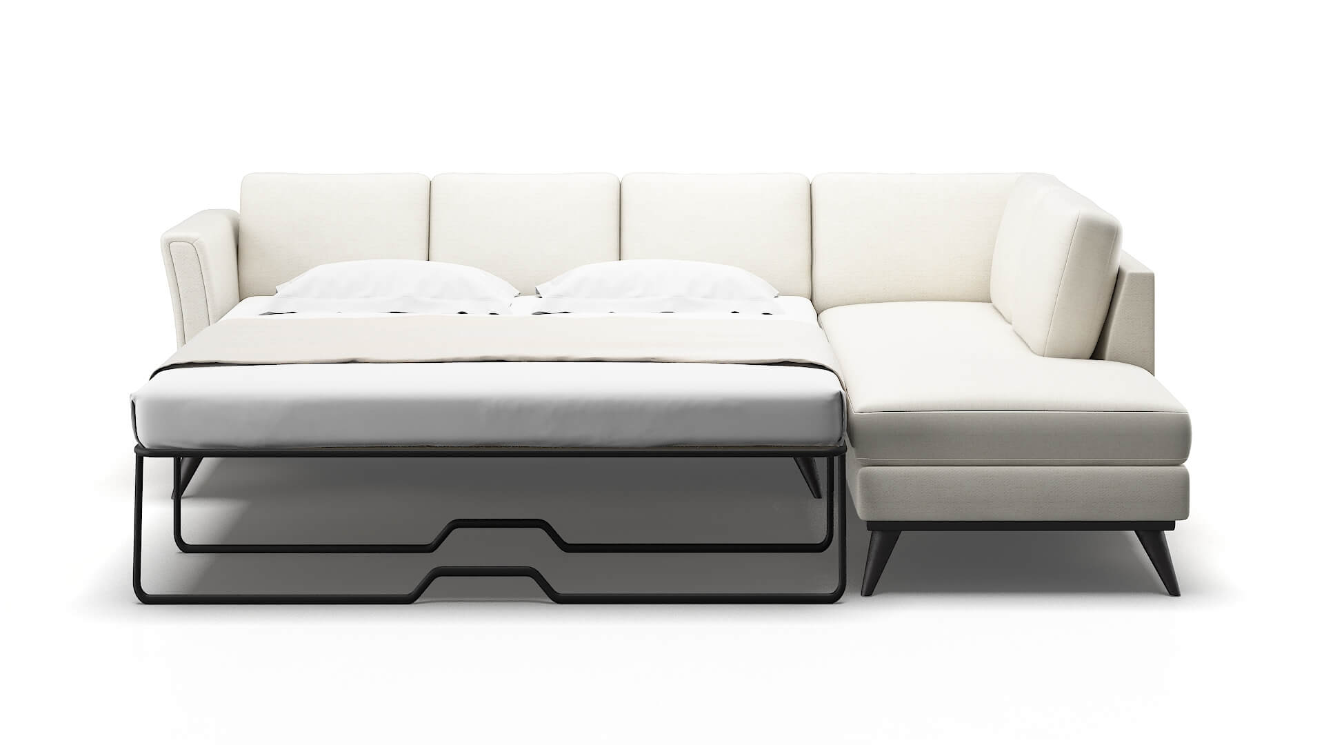 Antalya Catalina Ivory Panel Sleeper Espresso legs 1