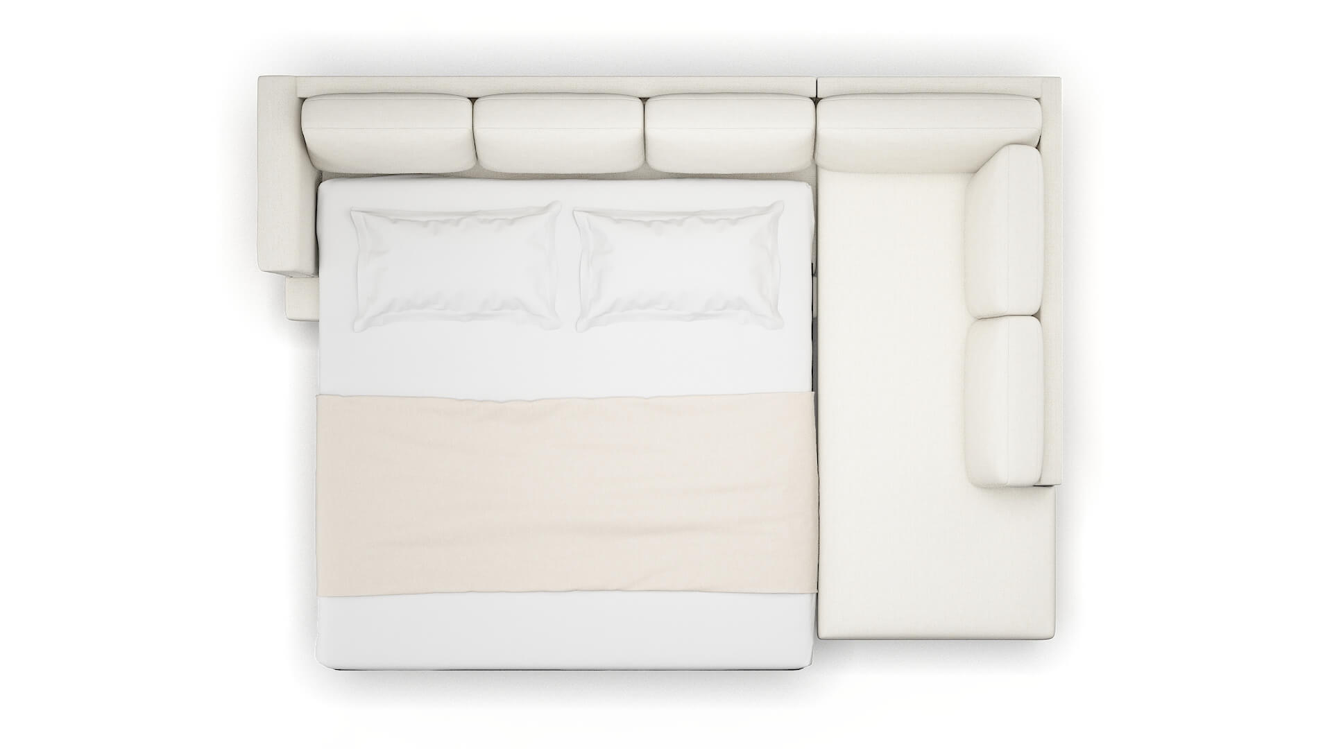 Antalya Catalina Ivory Panel Sleeper Espresso legs 3