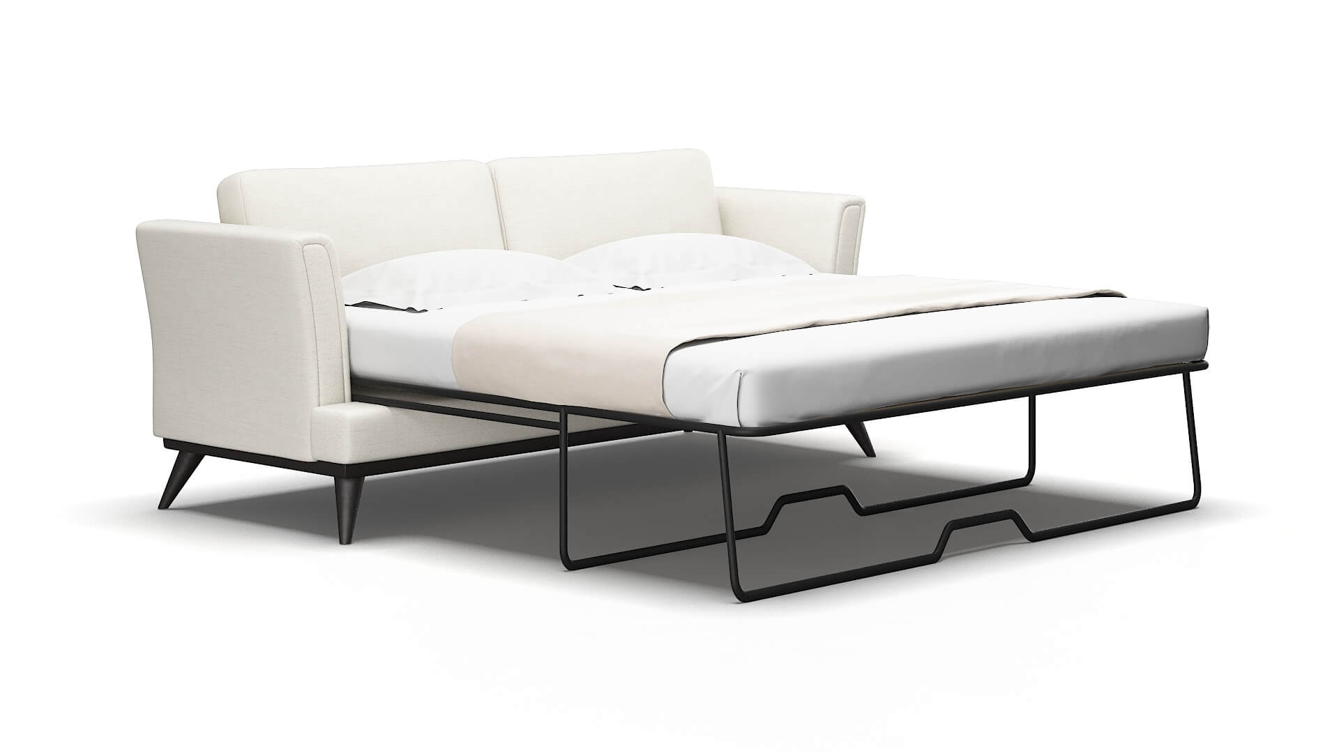 Antalya Catalina Ivory Sofa Sleeper Espresso legs 2