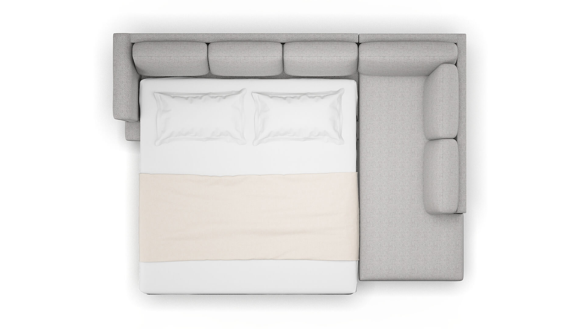 Antalya Catalina Silver Panel Sleeper Espresso legs 3