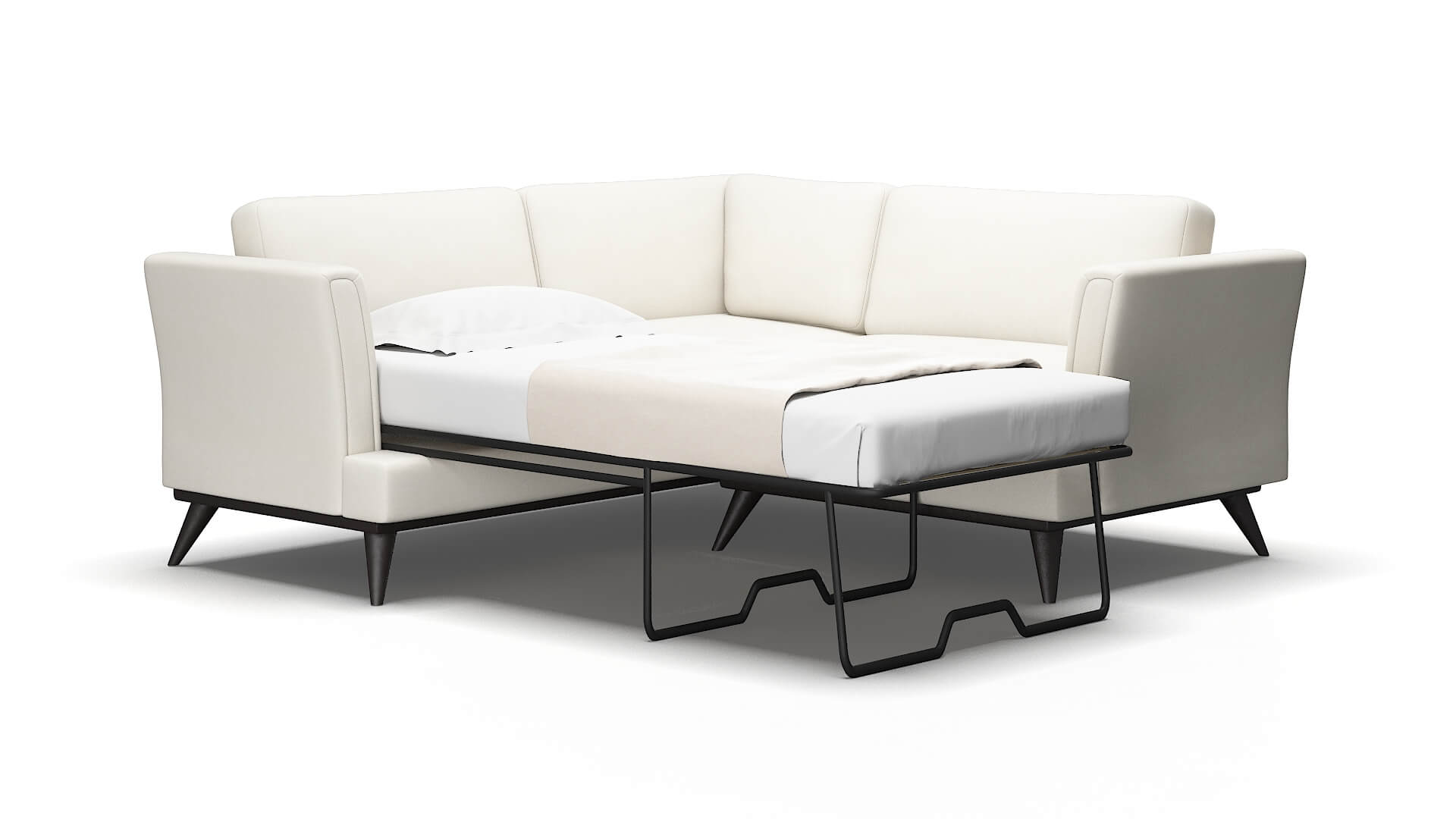 Antalya Chance Bone Sectional Sleeper Espresso legs 2