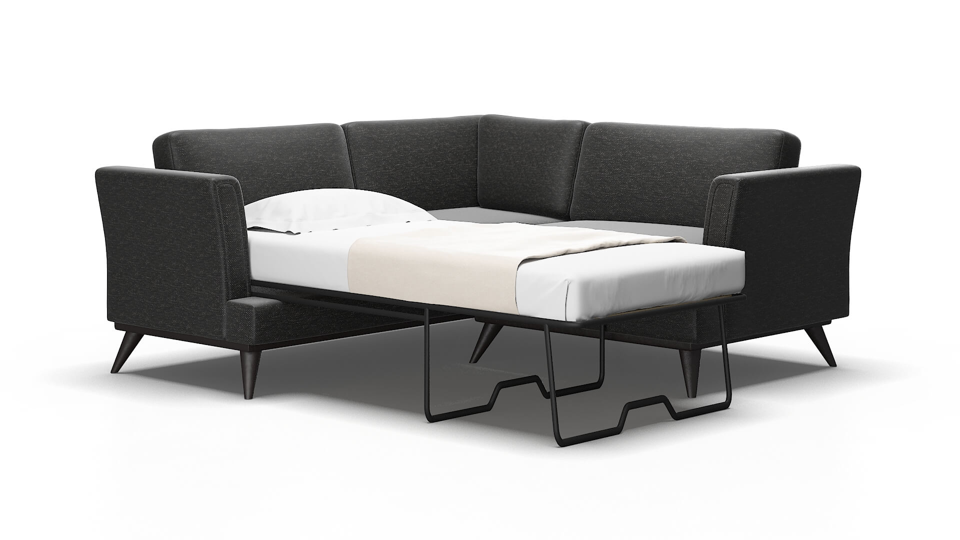 Antalya Chance denim Sectional sleeper Espresso Legs  2