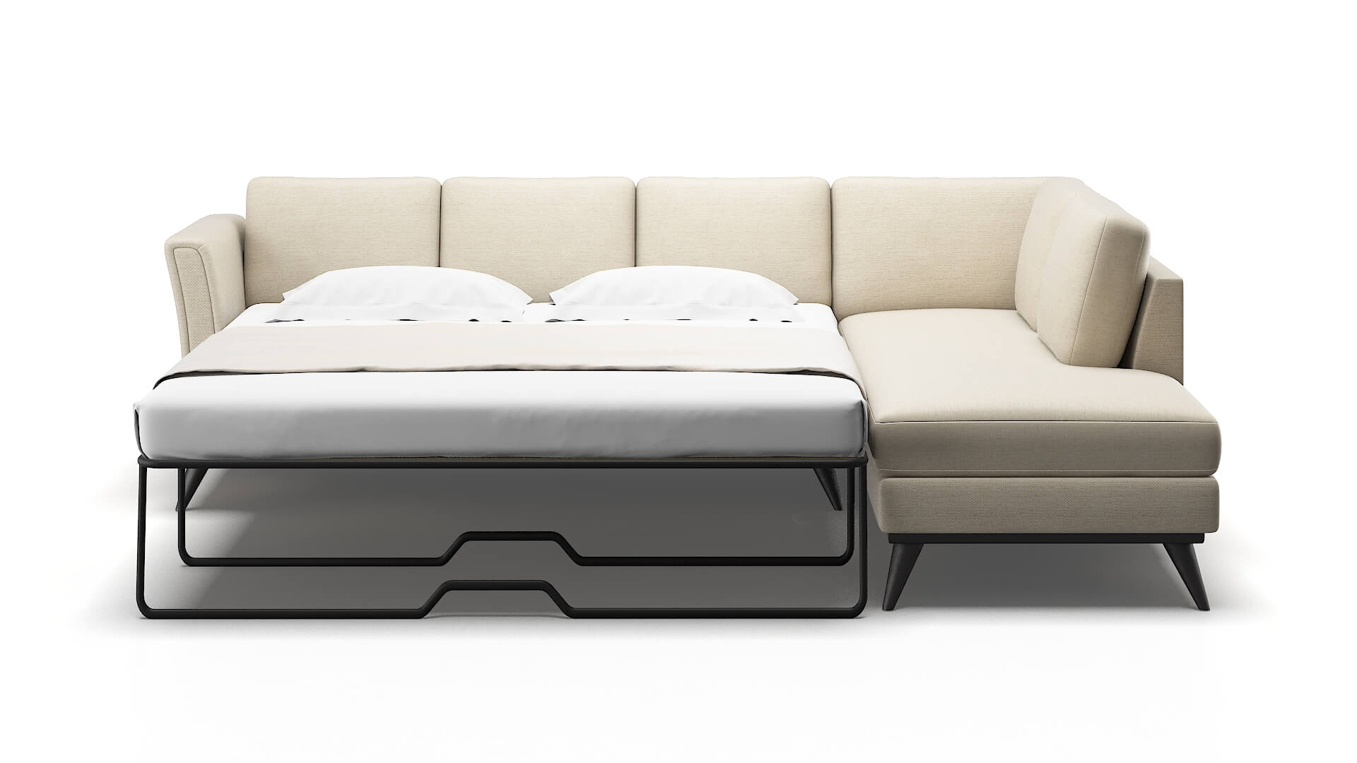 Antalya Chance Sand Panel Sleeper Espresso legs 1