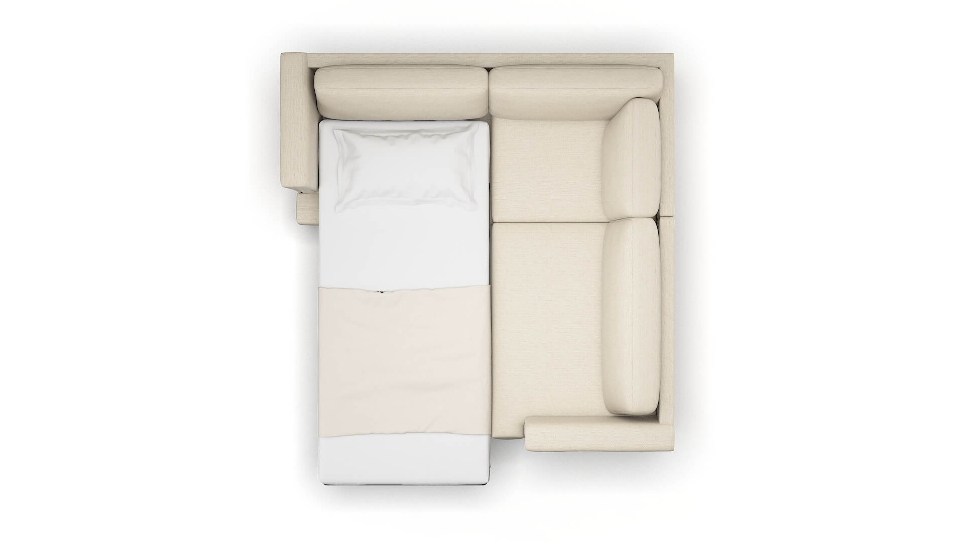 Antalya Chance Sand Sectional Sleeper Espresso legs 3