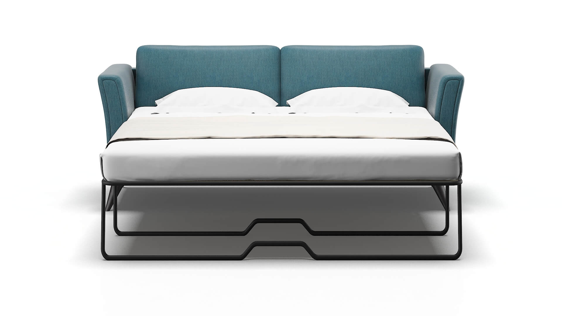 Antalya Cosmo Teal Sofa Sleeper Espresso legs 1