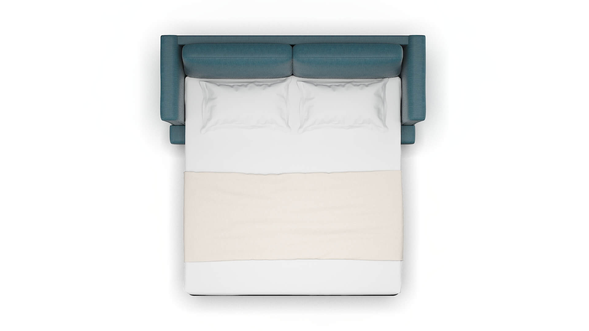 Antalya Cosmo Teal Sofa Sleeper Espresso legs 3