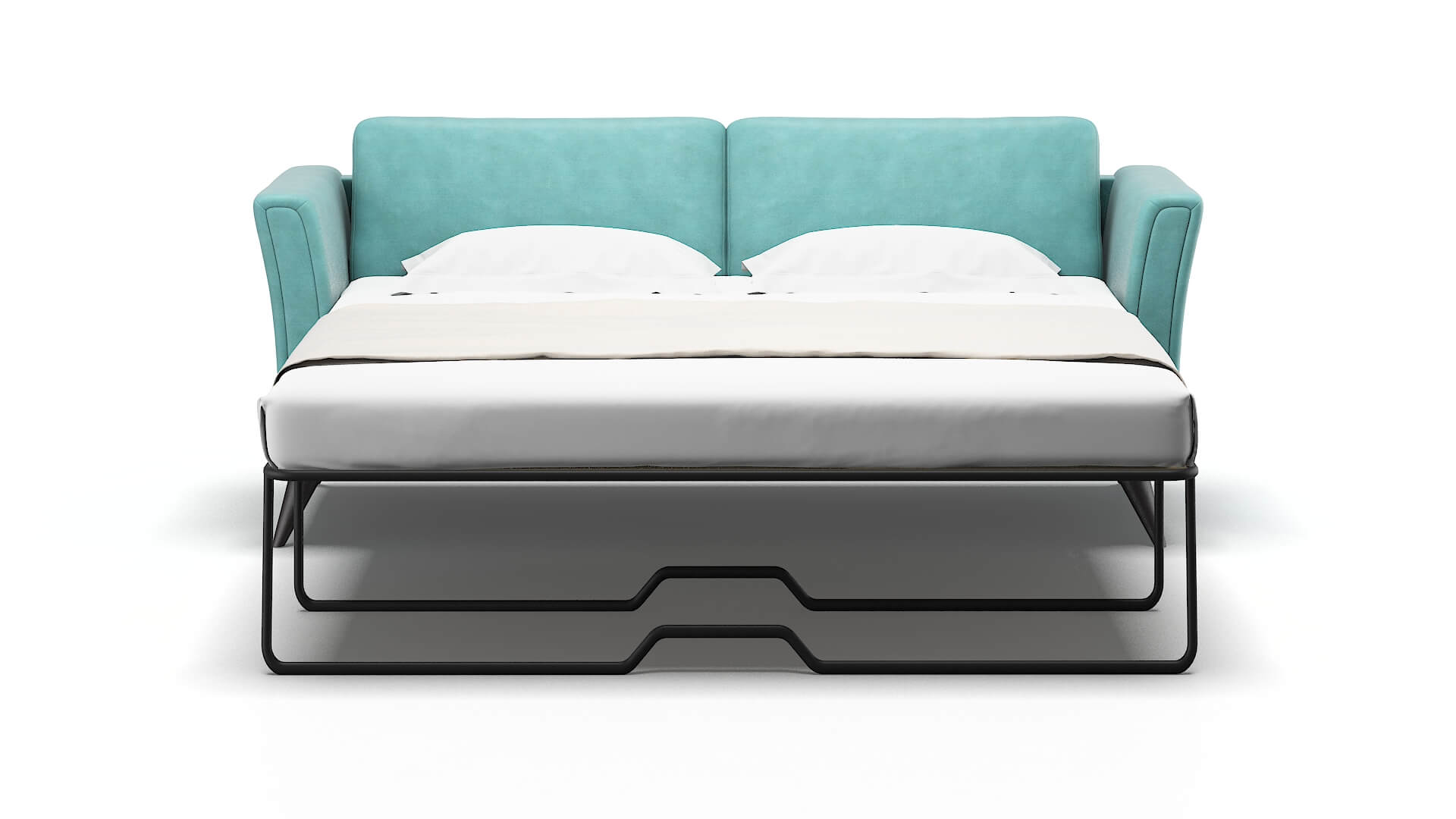 Antalya Curious Turquoise Sofa Sleeper Espresso legs 1