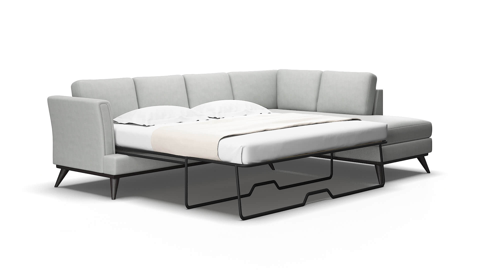 Antalya Dawson platinum Panel sleeper Espresso Legs  2