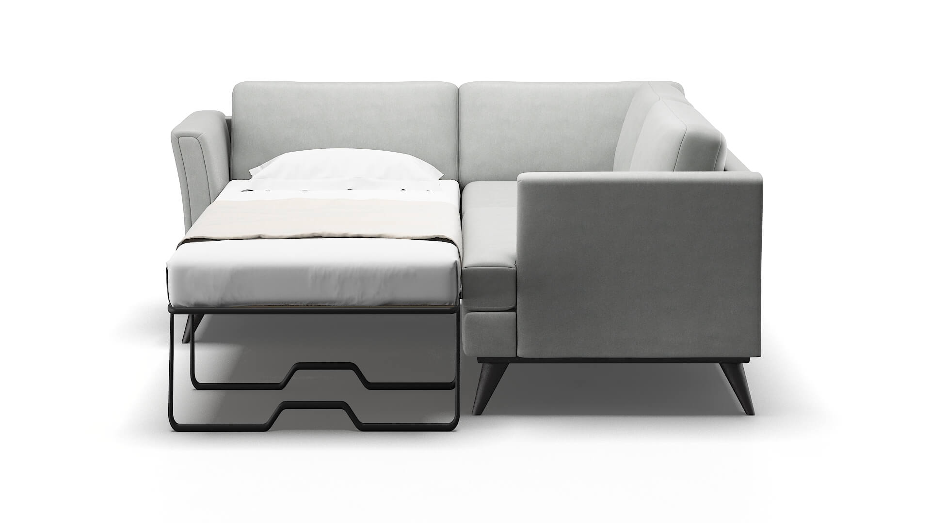 Antalya Dawson Platinum Sectional Sleeper Espresso legs 1