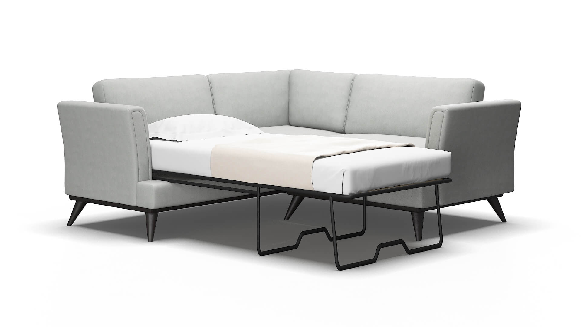 Antalya Dawson Platinum Sectional Sleeper Espresso legs 2